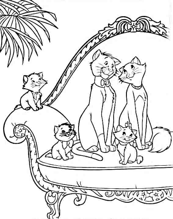 Dibujo para colorear: Los Aristogatos (Películas de Animación) #26852 - Dibujos para Colorear e Imprimir Gratis