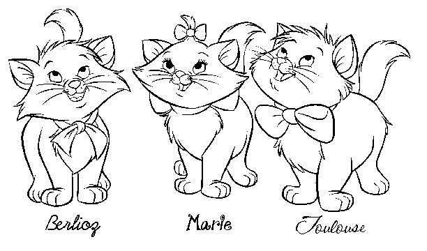 Dibujo para colorear: Los Aristogatos (Películas de Animación) #26868 - Dibujos para Colorear e Imprimir Gratis