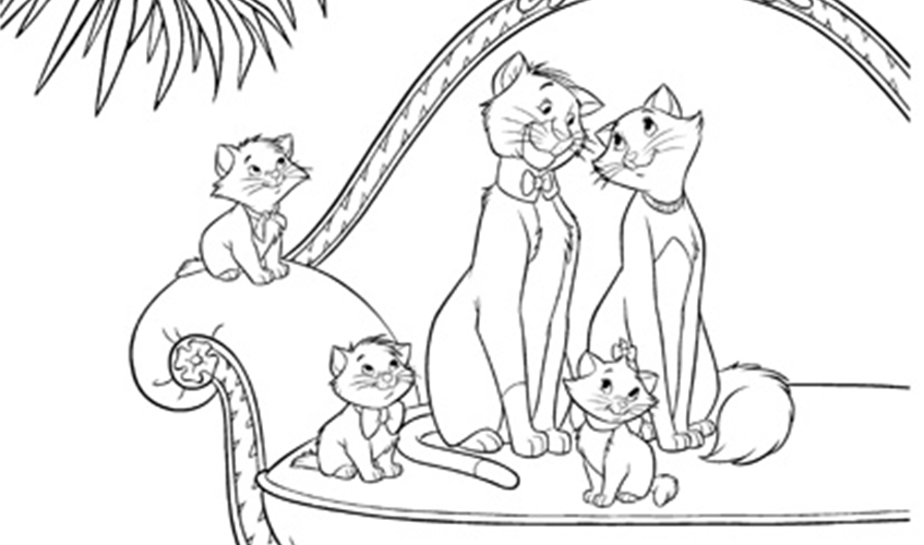 Dibujo para colorear: Los Aristogatos (Películas de Animación) #26869 - Dibujos para Colorear e Imprimir Gratis