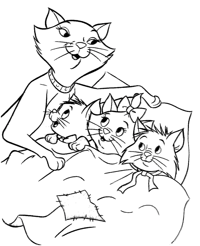 Dibujo para colorear: Los Aristogatos (Películas de Animación) #26871 - Dibujos para Colorear e Imprimir Gratis