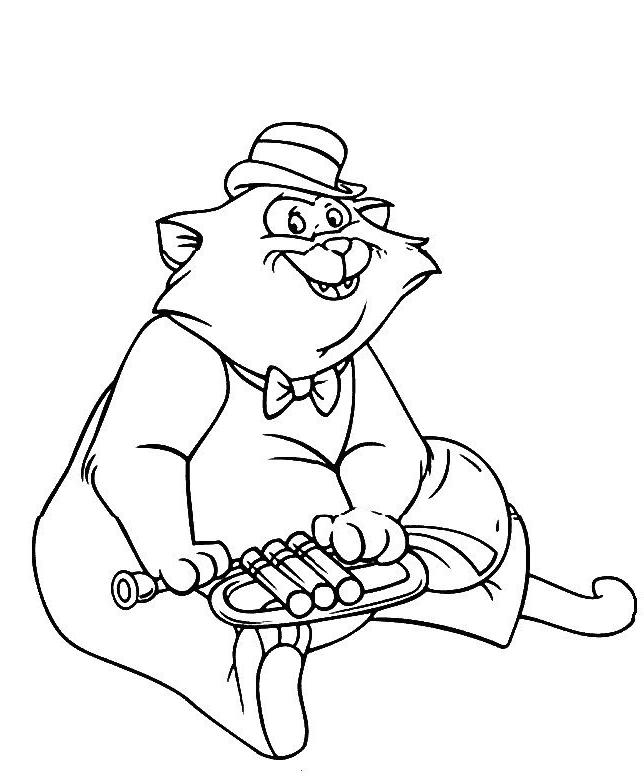 Dibujo para colorear: Los Aristogatos (Películas de Animación) #26874 - Dibujos para Colorear e Imprimir Gratis