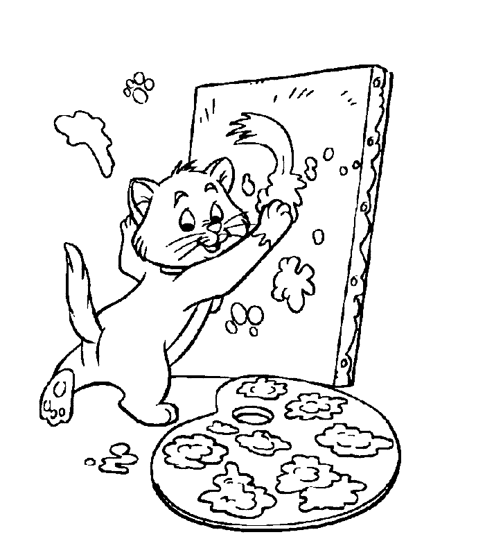Dibujo para colorear: Los Aristogatos (Películas de Animación) #26944 - Dibujos para Colorear e Imprimir Gratis