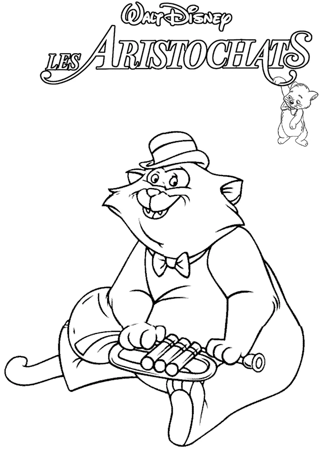 Dibujo gratuito Los Aristogatos #27010 de la coleccion Películas de Animación para imprimir