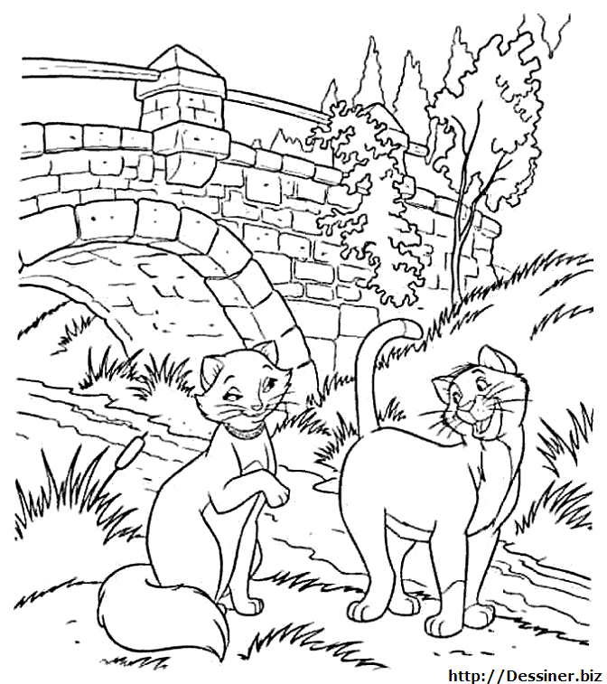 Dibujo para colorear: Los Aristogatos (Películas de Animación) #27014 - Dibujos para Colorear e Imprimir Gratis