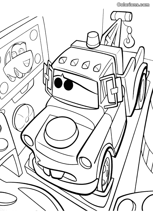 Dibujo gratuito Los Bagnoles (Cars) #132544 de la coleccion Películas de Animación para imprimir