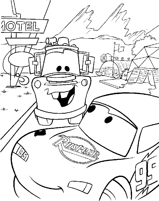 Dibujo gratuito Los Bagnoles (Cars) #132552 de la coleccion Películas de Animación para imprimir