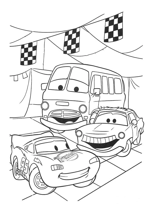 Dibujo gratuito Los Bagnoles (Cars) #132563 de la coleccion Películas de Animación para imprimir