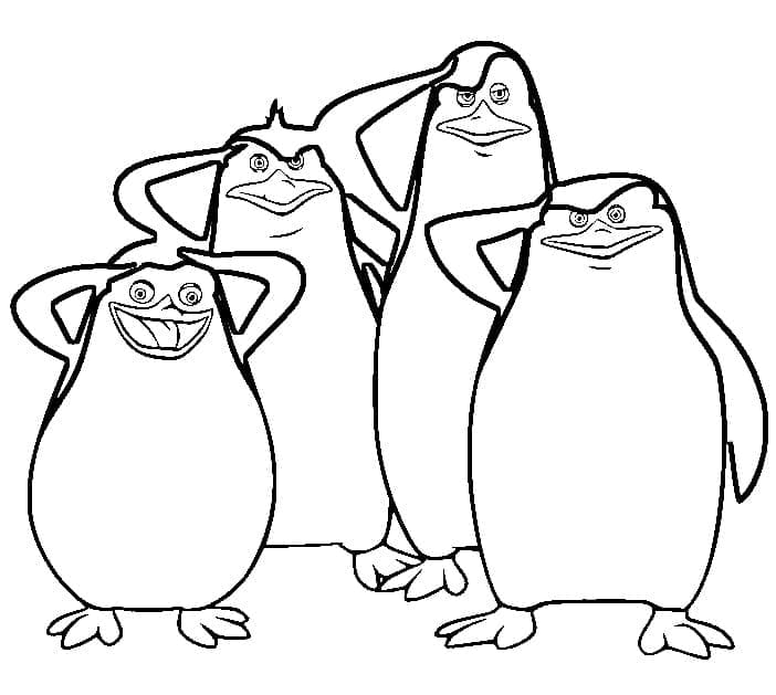 Dibujo gratuito Los Pingüinos de Madagascar #207631 de la coleccion Películas de Animación para imprimir
