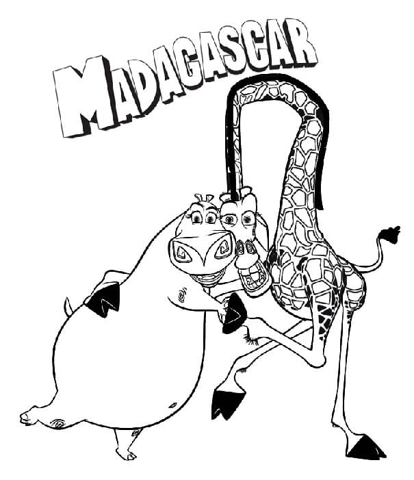 Dibujo para colorear: Madagascar (Animada) (Películas de Animación) #209752 - Dibujos para Colorear e Imprimir Gratis
