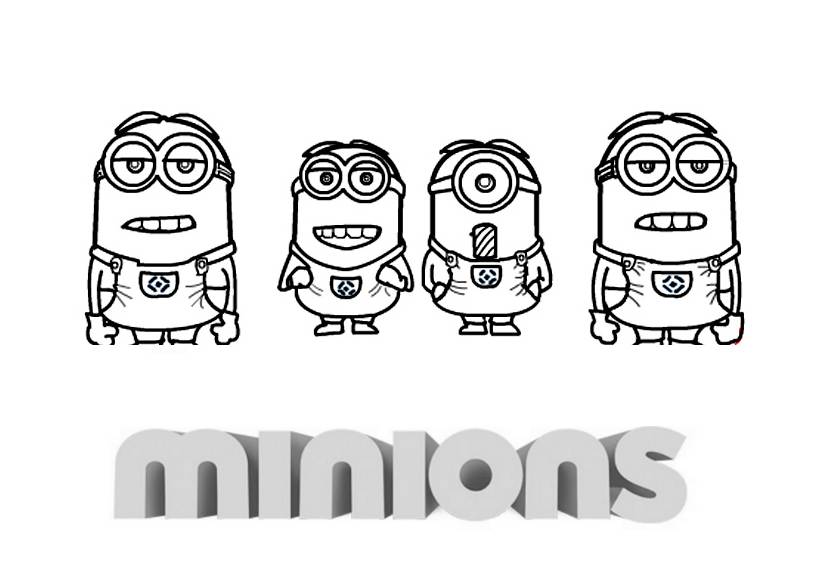Dibujo para colorear: Minions (Películas de animación) #72216 - Dibujos para Colorear e Imprimir Gratis
