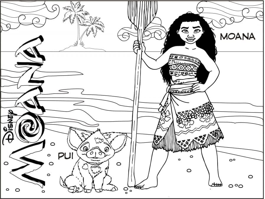 Dibujo para colorear: Moana (Películas de Animación) #181324 - Dibujos para Colorear e Imprimir Gratis