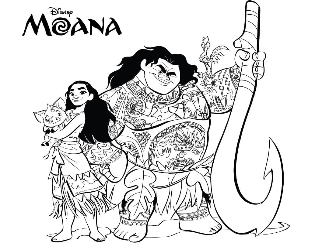 Dibujo para colorear: Moana (Películas de Animación) #181343 - Dibujos para Colorear e Imprimir Gratis