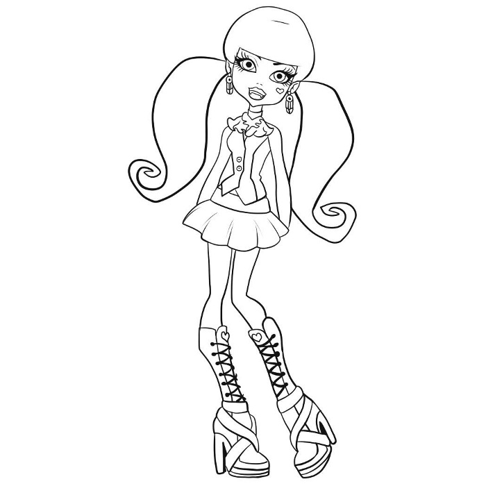 Dibujo para colorear: Monster High (Películas de animación) #24850 - Dibujos para Colorear e Imprimir Gratis