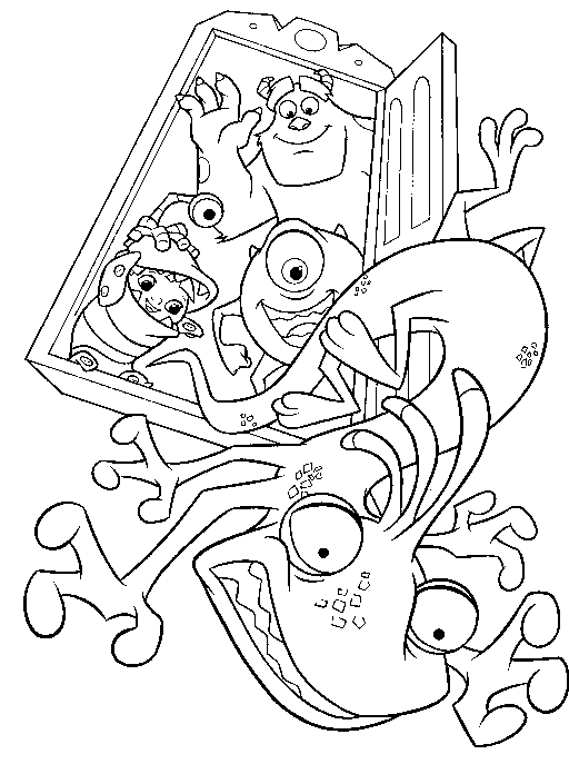 Dibujo para colorear: Monsters Inc. (Películas de animación) #132332 - Dibujos para Colorear e Imprimir Gratis