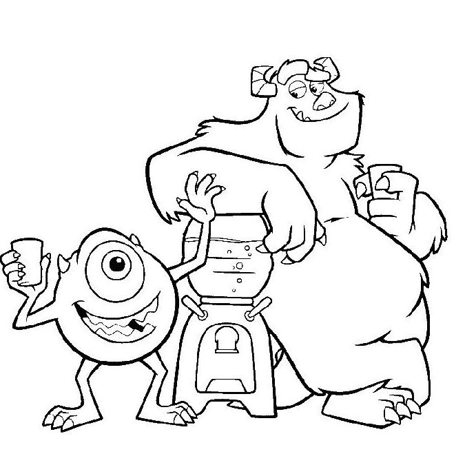 Dibujo para colorear: Monsters Inc. (Películas de animación) #132349 - Dibujos para Colorear e Imprimir Gratis