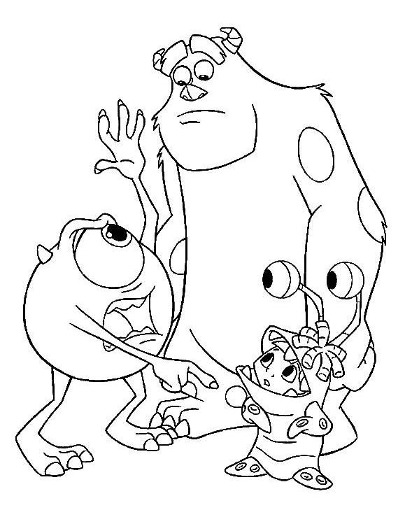 Dibujo para colorear: Monsters Inc. (Películas de animación) #132460 - Dibujos para Colorear e Imprimir Gratis