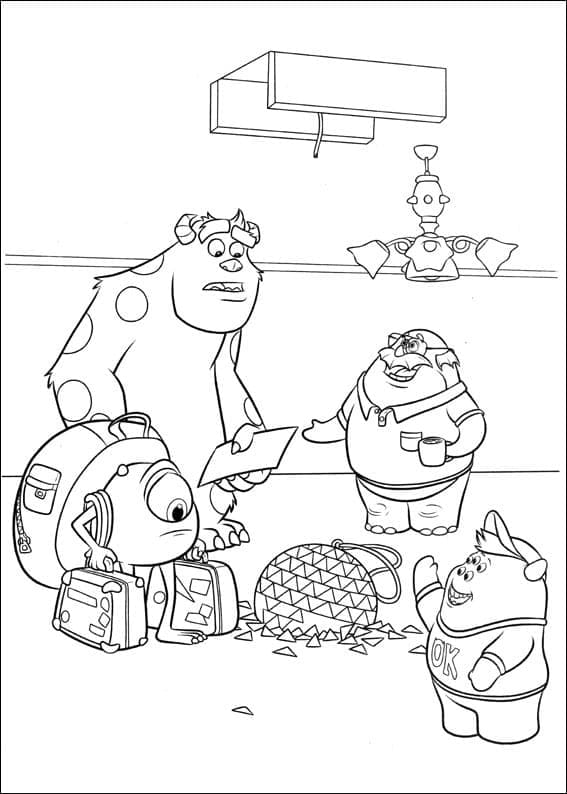 Dibujo gratuito Monsters University #206381 de la coleccion Películas de Animación para imprimir
