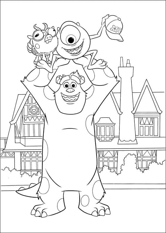 Dibujo gratuito Monsters University #206403 de la coleccion Películas de Animación para imprimir