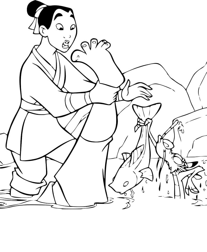 Dibujo gratuito Mulan #182213 de la coleccion Películas de Animación para imprimir