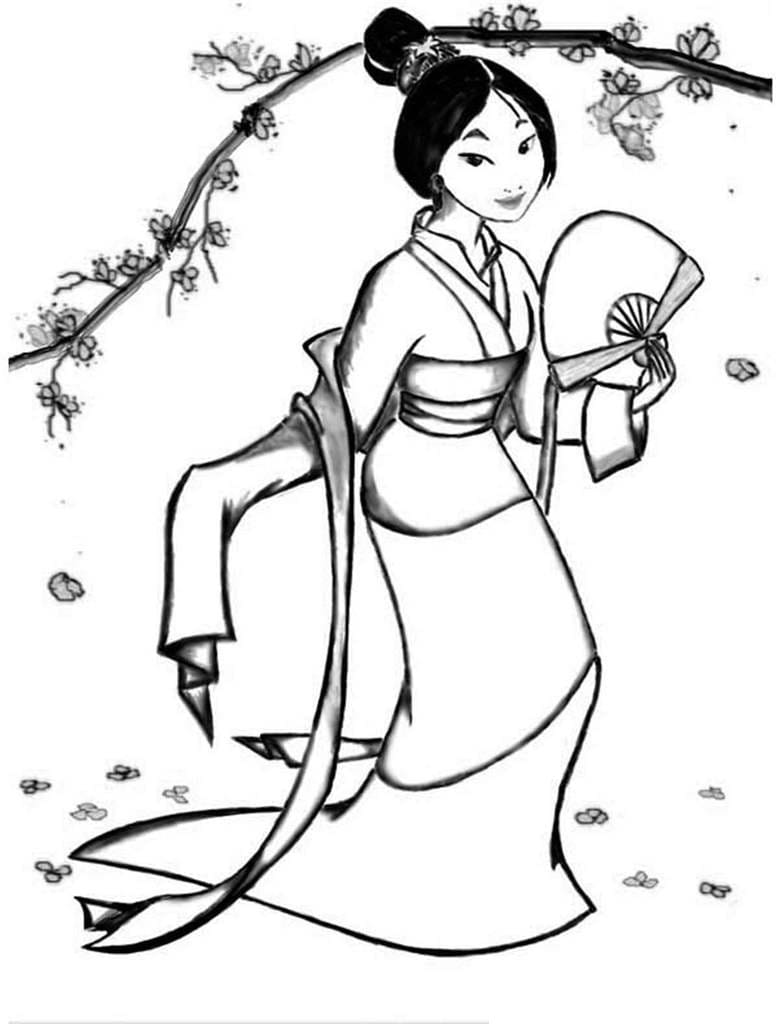 Dibujo gratuito Mulan #182241 de la coleccion Películas de Animación para imprimir