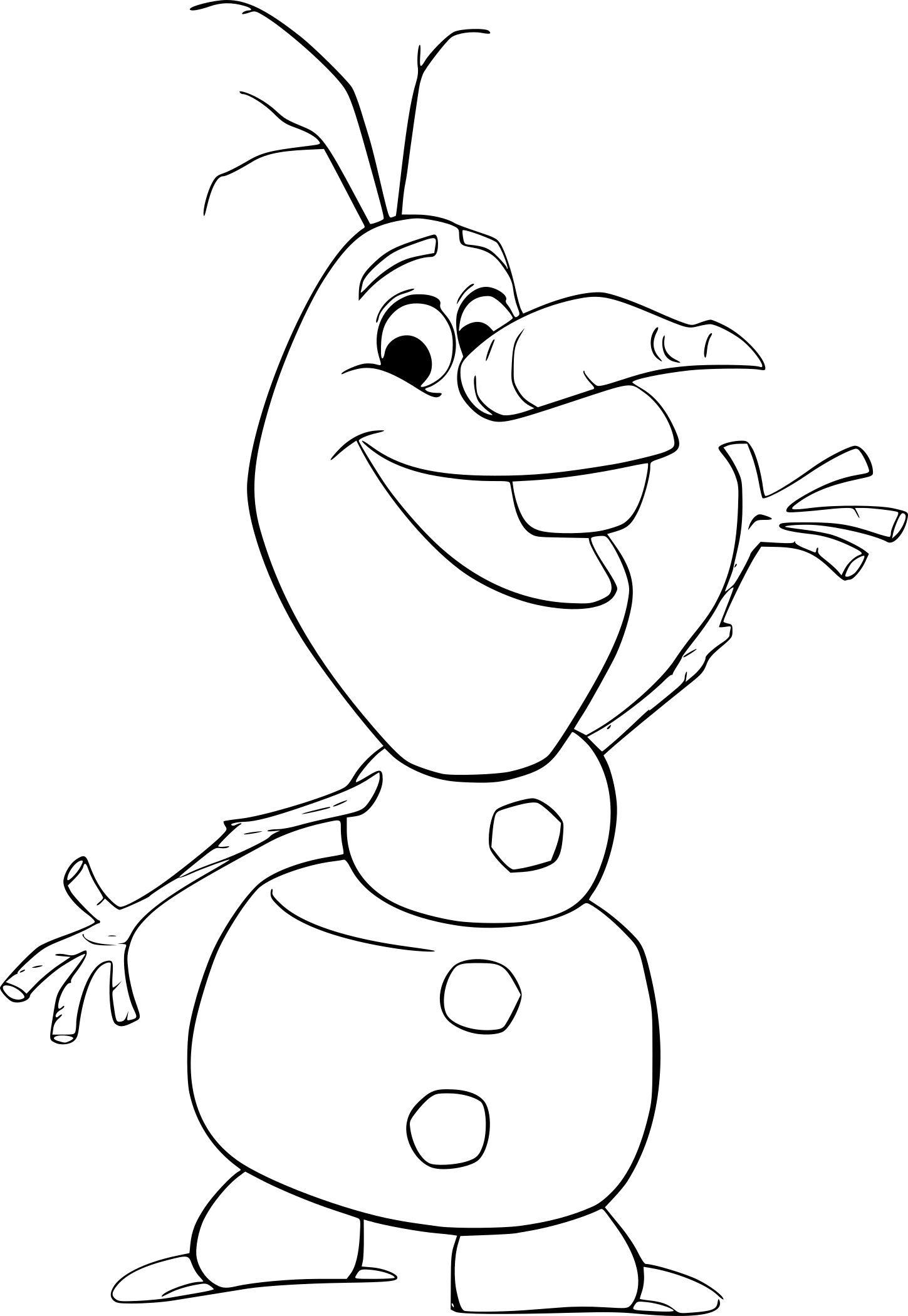 Dibujo para colorear: Olaf (Películas de animación) #170203 - Dibujos para Colorear e Imprimir Gratis
