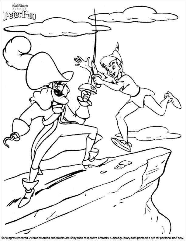 Dibujo para colorear: Peter Pan (Películas de animación) #128895 - Dibujos para Colorear e Imprimir Gratis