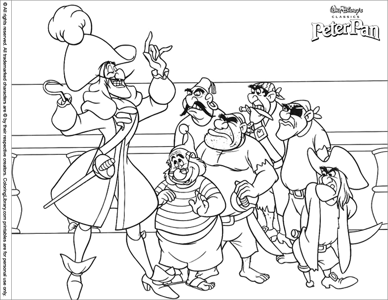 Dibujo para colorear: Peter Pan (Películas de animación) #129031 - Dibujos para Colorear e Imprimir Gratis