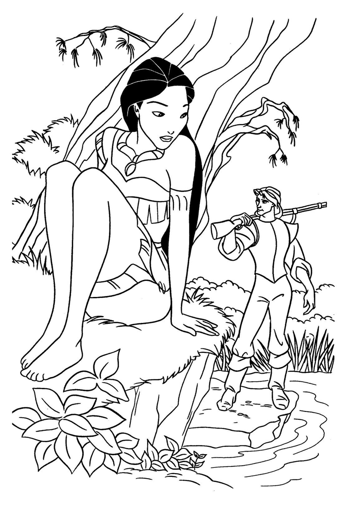 Dibujo para colorear: Pocahontas (Películas de animación) #131351 - Dibujos para Colorear e Imprimir Gratis