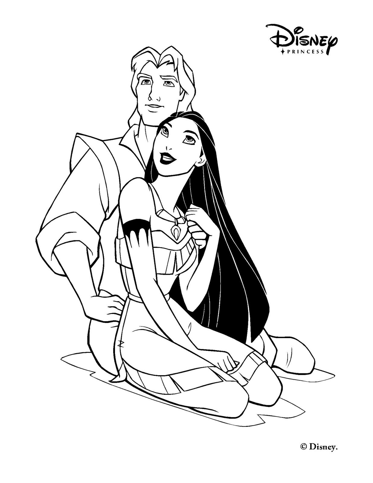 Dibujo para colorear: Pocahontas (Películas de animación) #131358 - Dibujos para Colorear e Imprimir Gratis