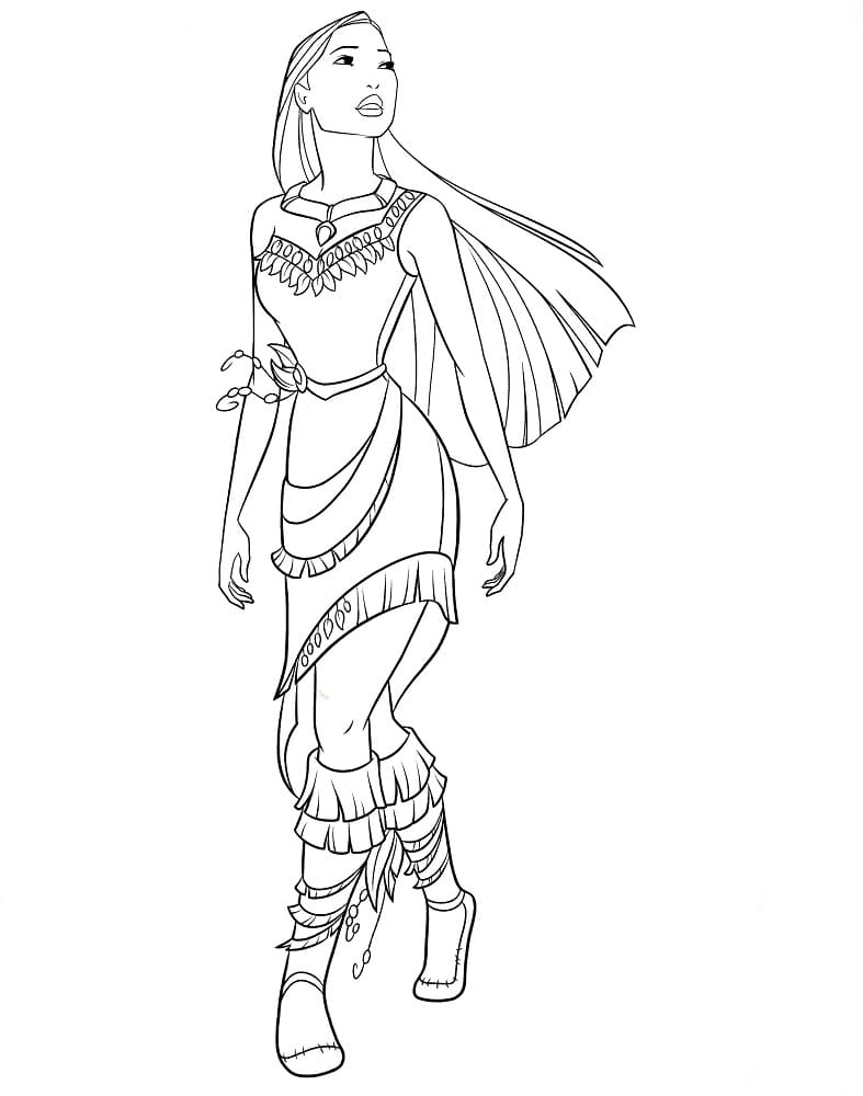 Dibujo gratuito Pocahontas #182155 de la coleccion Películas de Animación para imprimir