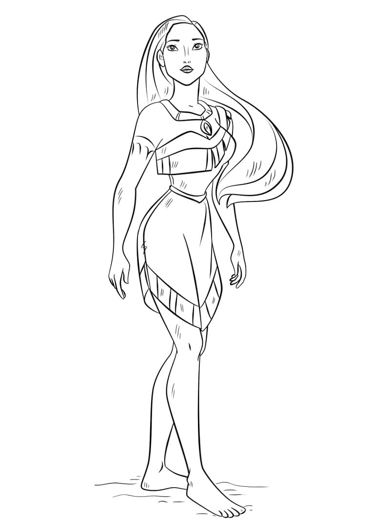 Dibujo gratuito Pocahontas #182169 de la coleccion Películas de Animación para imprimir