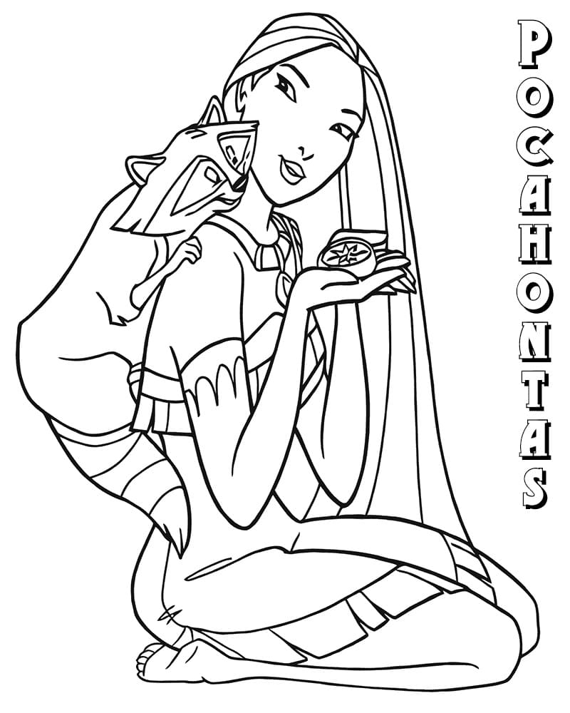 Dibujo gratuito Pocahontas #182176 de la coleccion Películas de Animación para imprimir