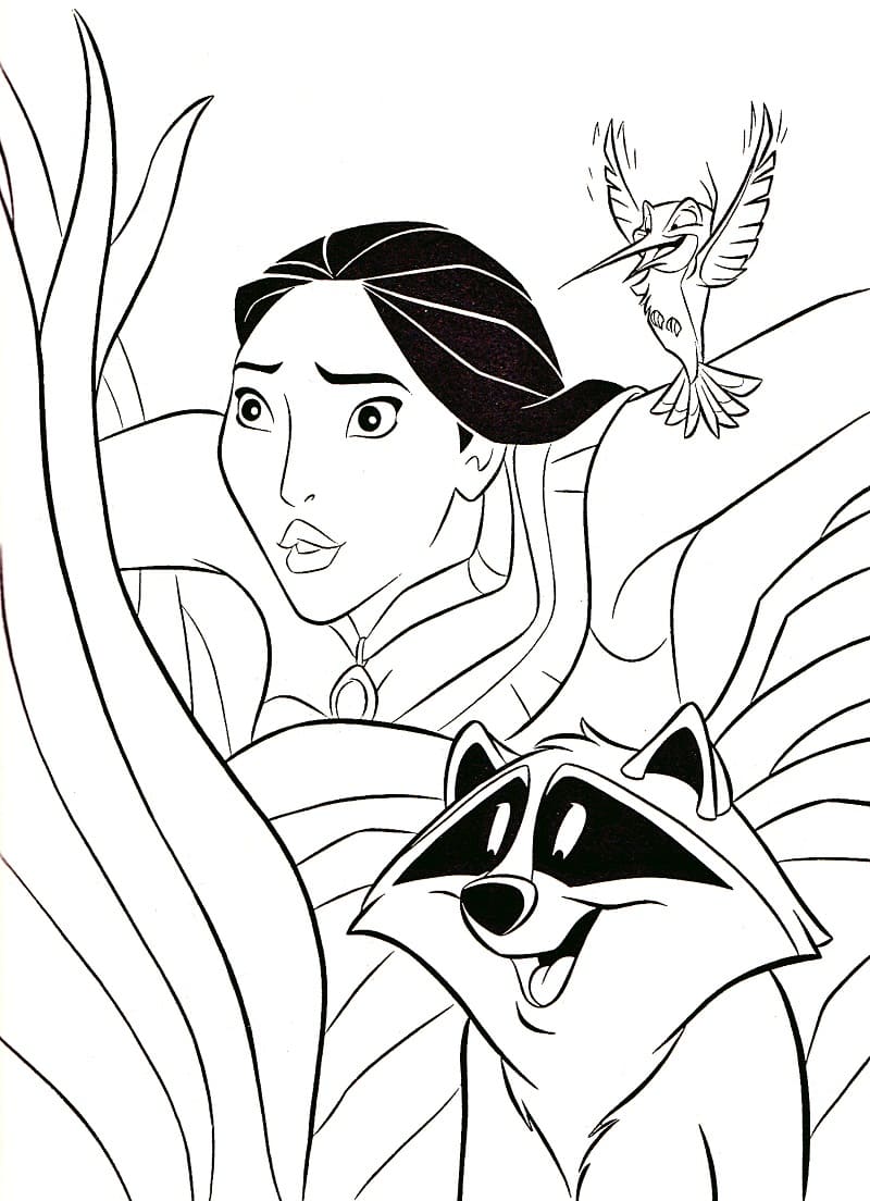 Dibujo gratuito Pocahontas #182190 de la coleccion Películas de Animación para imprimir