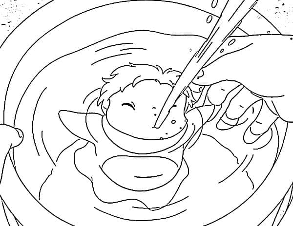 Dibujo gratuito Ponyo #196829 de la coleccion Películas de Animación para imprimir