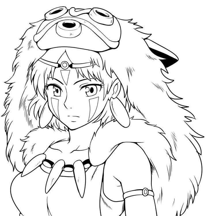 Dibujo para colorear: Princess Mononoke (Películas de Animación) #182055 - Dibujos para Colorear e Imprimir Gratis