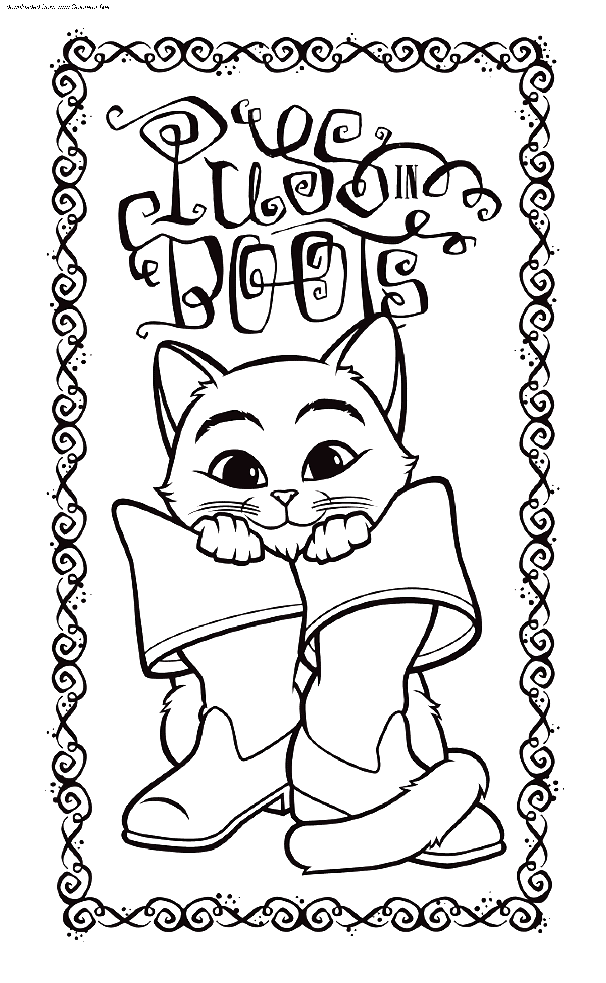 Dibujo para colorear: Puss in Boots (Películas de animación) #170625 - Dibujos para Colorear e Imprimir Gratis