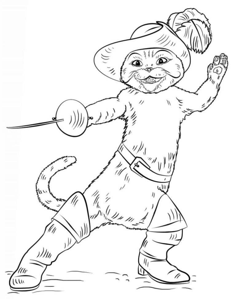 Dibujo para colorear: Puss in Boots (Películas de animación) #170666 - Dibujos para Colorear e Imprimir Gratis
