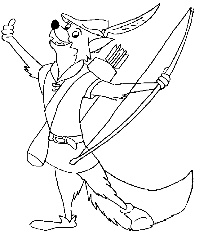 Dibujo para colorear: Robin Hood (Películas de animación) #133101 - Dibujos para Colorear e Imprimir Gratis