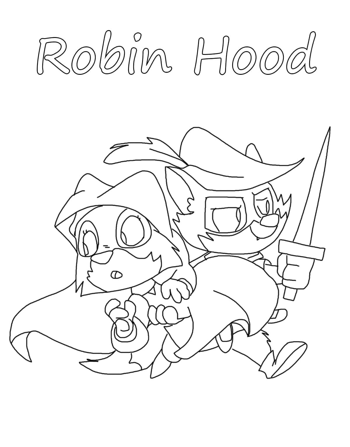 Dibujo gratuito Robin Hood #186999 de la coleccion Películas de Animación para imprimir