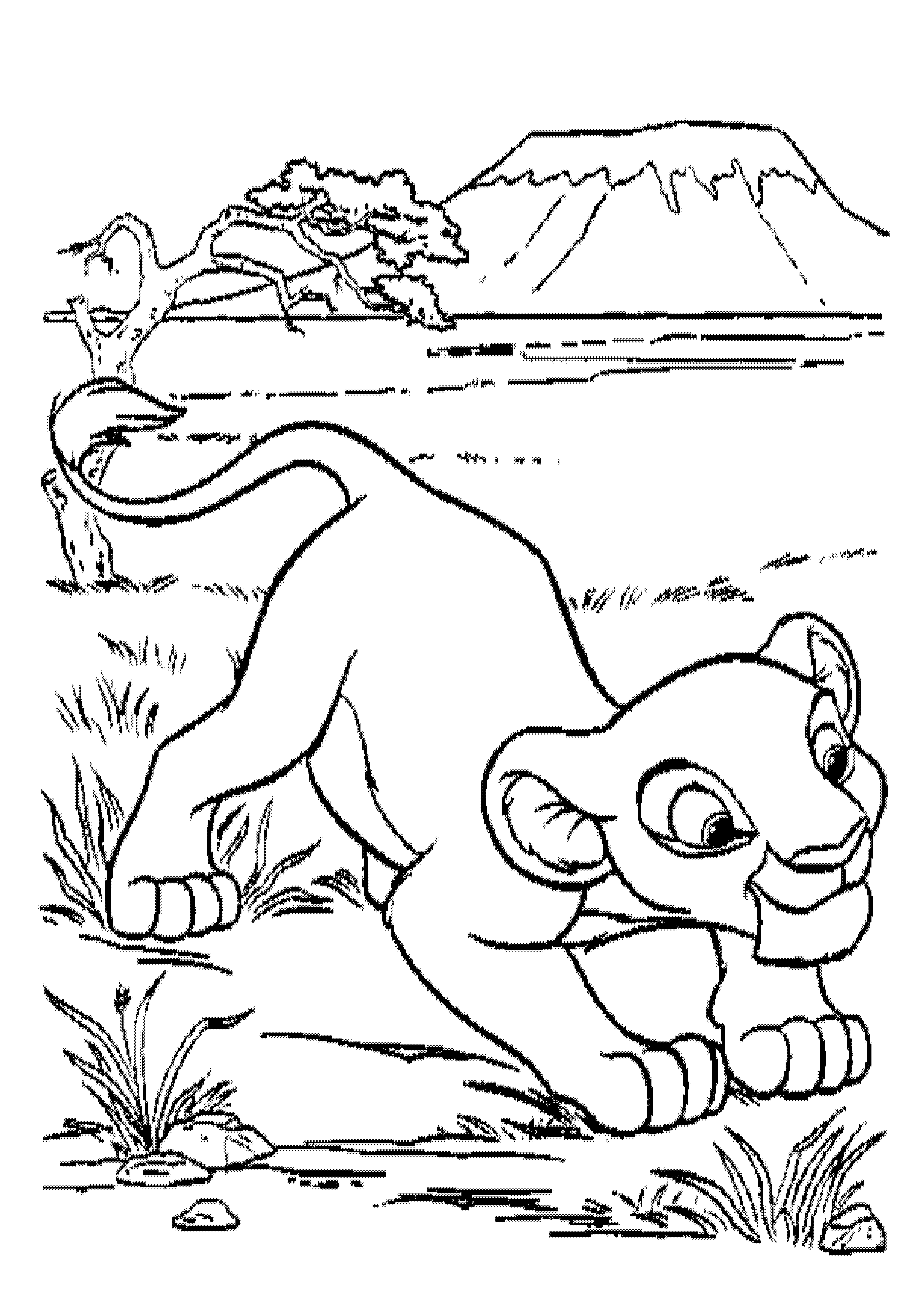 Dibujo para colorear: Simba (Películas de animación) #169990 - Dibujos para Colorear e Imprimir Gratis