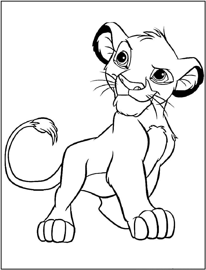 Dibujo para colorear: Simba (Películas de animación) #169992 - Dibujos para Colorear e Imprimir Gratis