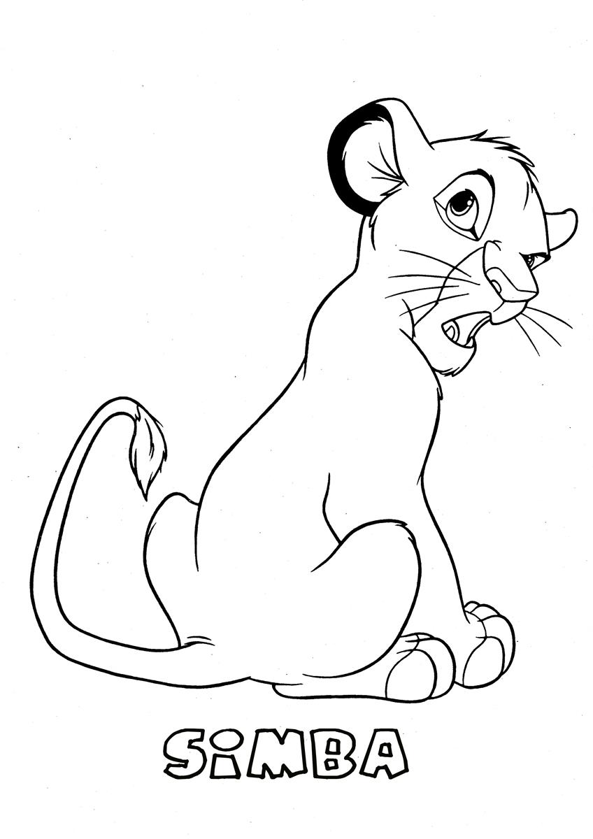 Dibujo para colorear: Simba (Películas de animación) #170027 - Dibujos para Colorear e Imprimir Gratis