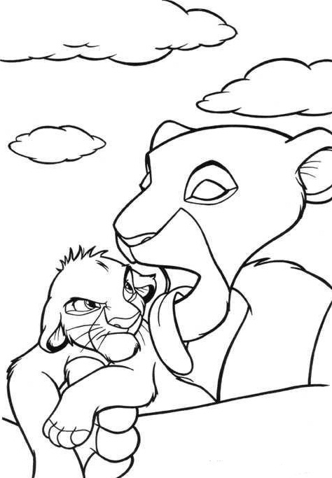 Dibujo para colorear: Simba (Películas de animación) #170045 - Dibujos para Colorear e Imprimir Gratis
