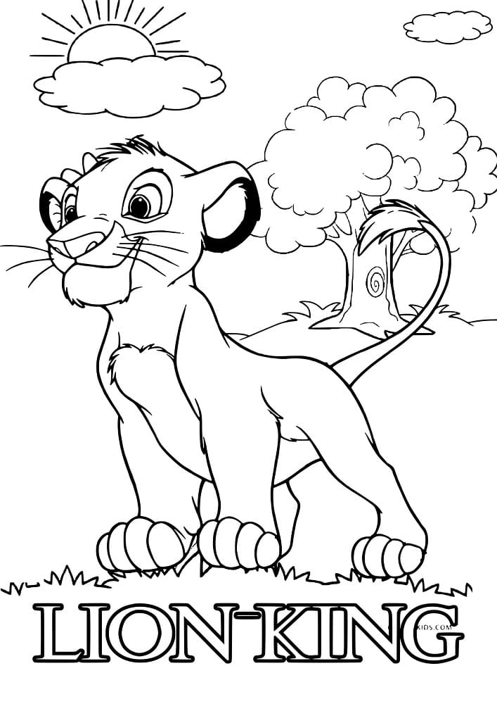 Dibujo gratuito Simba #202499 de la coleccion Películas de Animación para imprimir