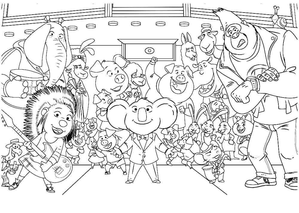 Dibujo gratuito Sing #186075 de la coleccion Películas de Animación para imprimir