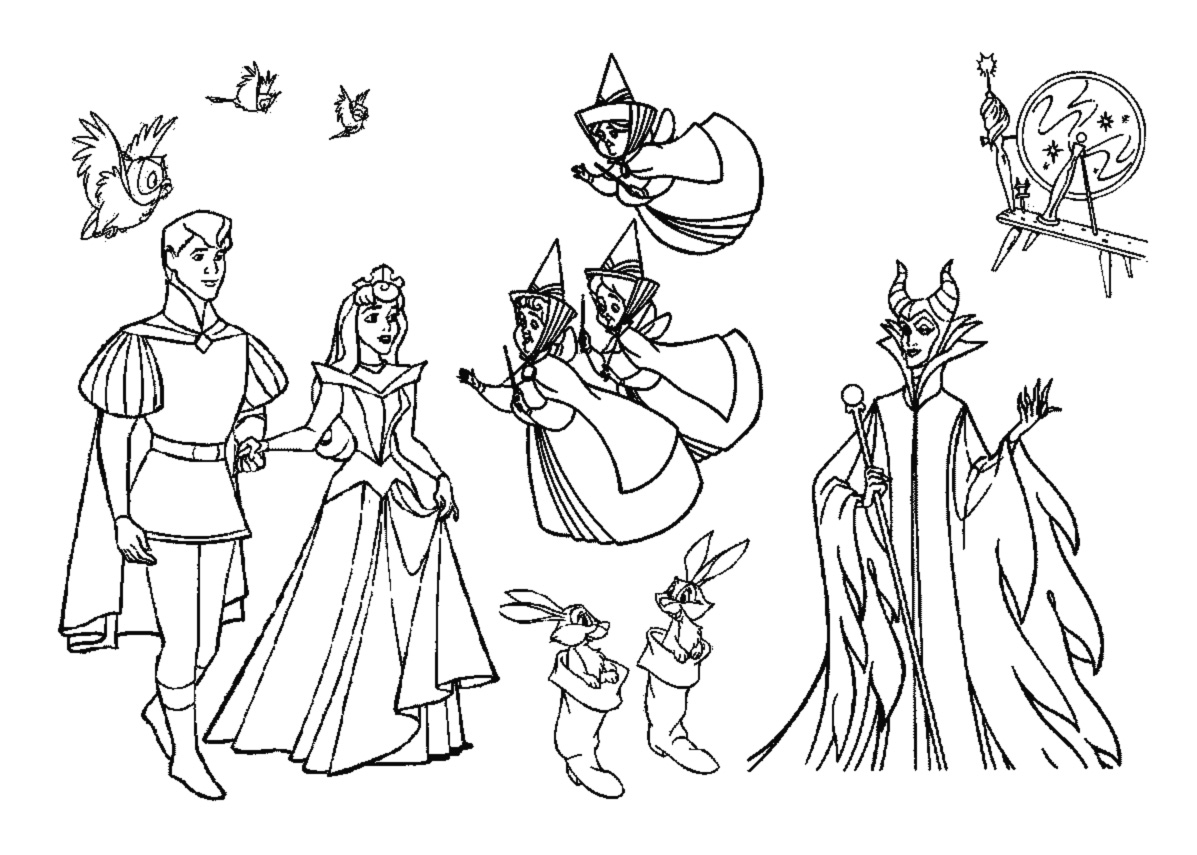 Dibujo para colorear: Sleeping Beauty (Películas de animación) #130736 - Dibujos para Colorear e Imprimir Gratis