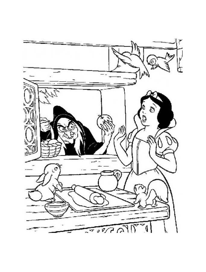 Dibujo para colorear: Snow White and the Seven Dwarfs (Películas de animación) #133850 - Dibujos para Colorear e Imprimir Gratis