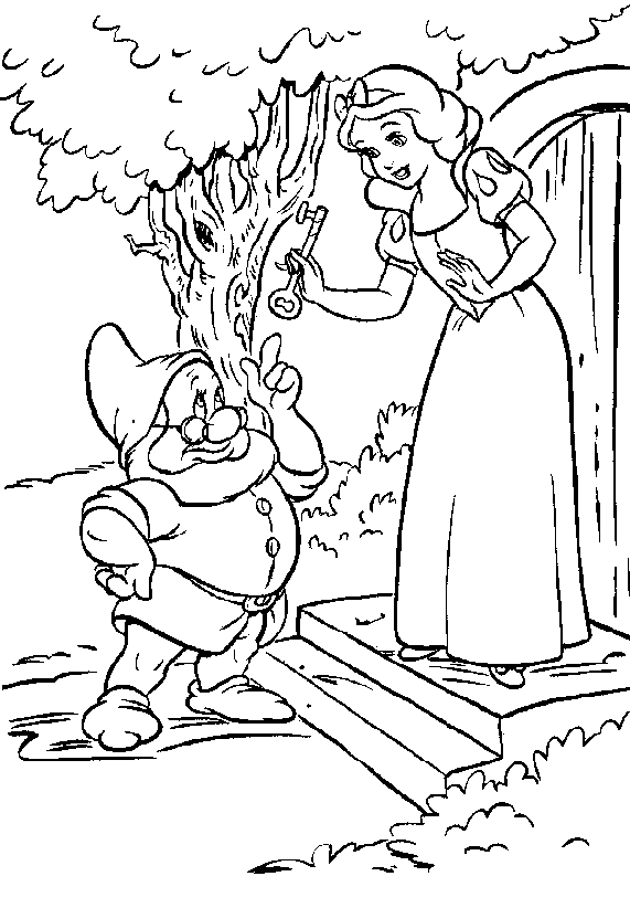 Dibujo para colorear: Snow White and the Seven Dwarfs (Películas de animación) #133877 - Dibujos para Colorear e Imprimir Gratis