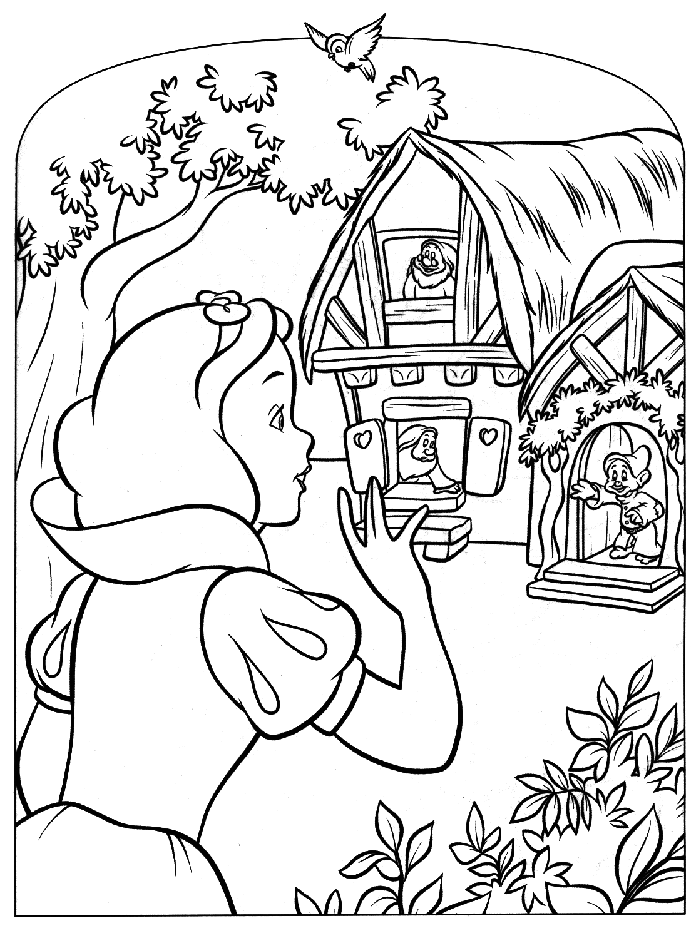 Dibujo para colorear: Snow White and the Seven Dwarfs (Películas de animación) #133894 - Dibujos para Colorear e Imprimir Gratis