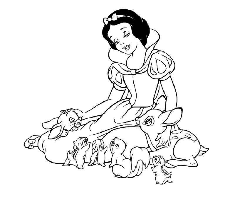 Dibujo para colorear: Snow White and the Seven Dwarfs (Películas de animación) #133895 - Dibujos para Colorear e Imprimir Gratis